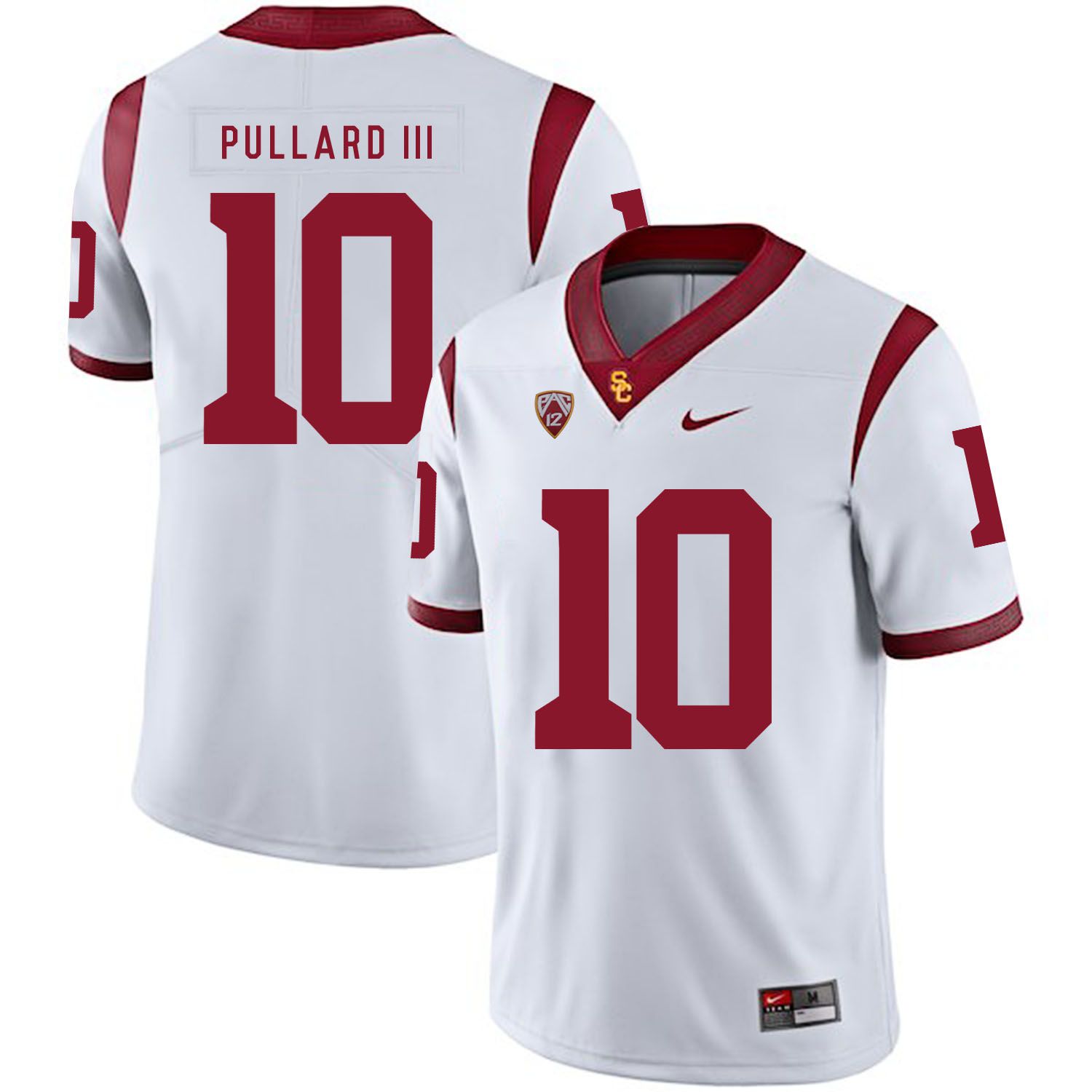 Men USC Trojans #10 Pullard iii White Customized NCAA Jerseys